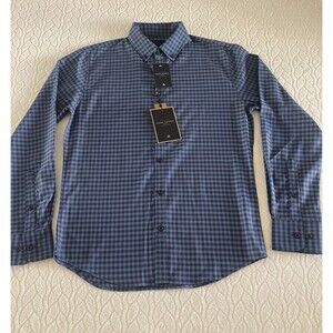 MARC ASHER SZ Small New York Men's Long Sleeve Plaid Button Down Shirt NWT